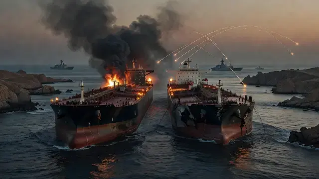 Tanker Strikes Near Hormuz Rattle Global Oil Shipping Routes