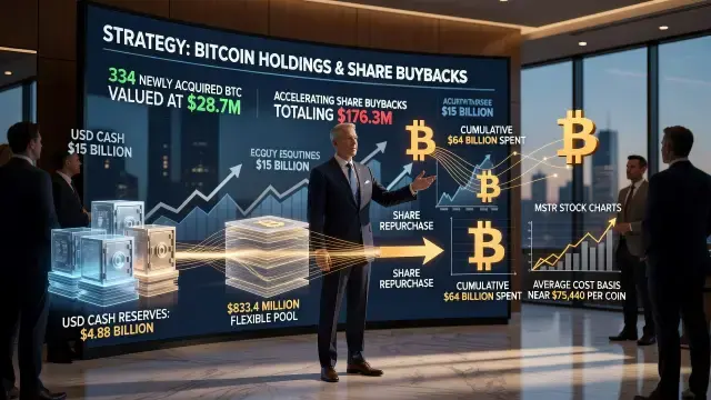 Strategy's Bitcoin Buying Slows While Its Share Buybacks Accelerate